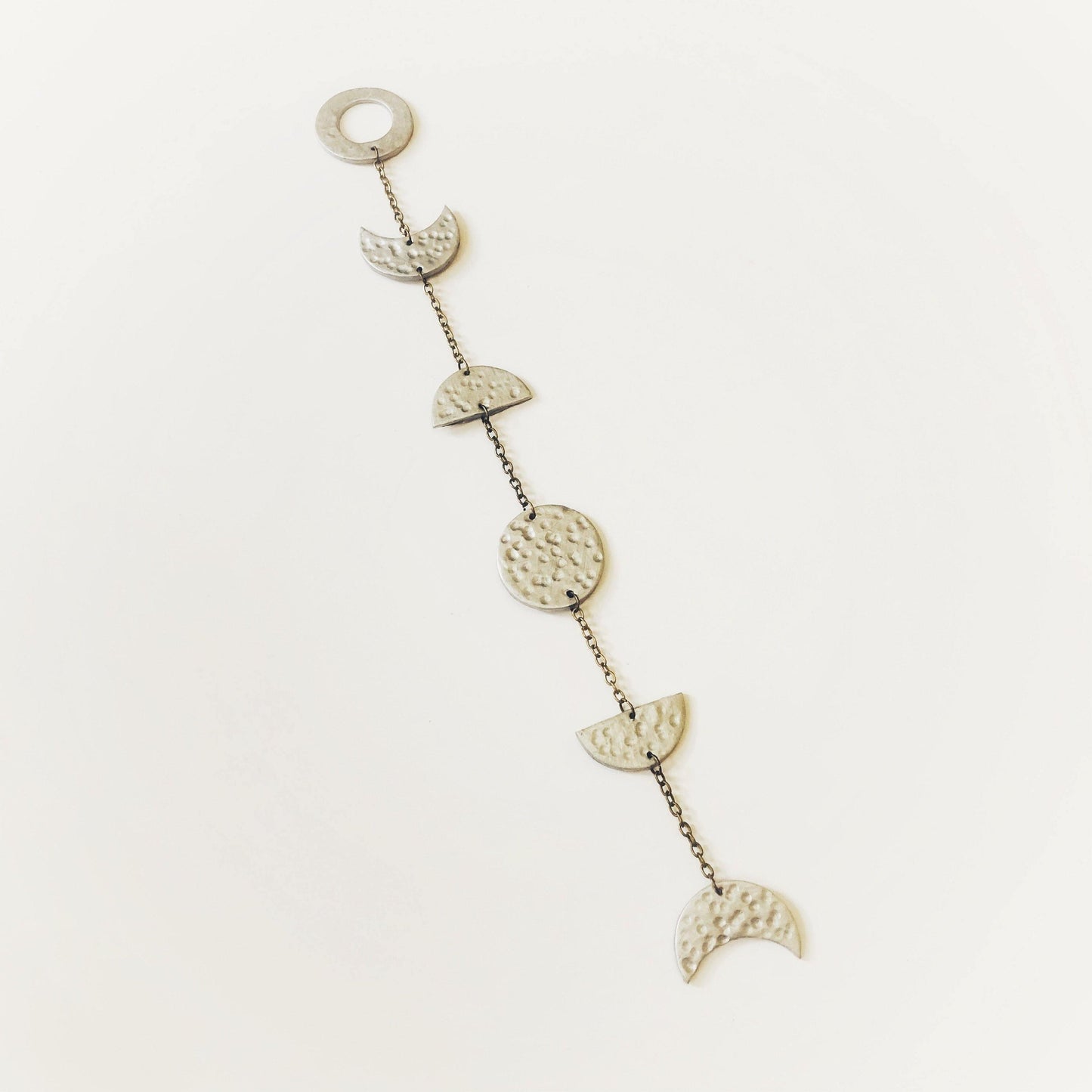 Silver Moon Phase Wall Hanging