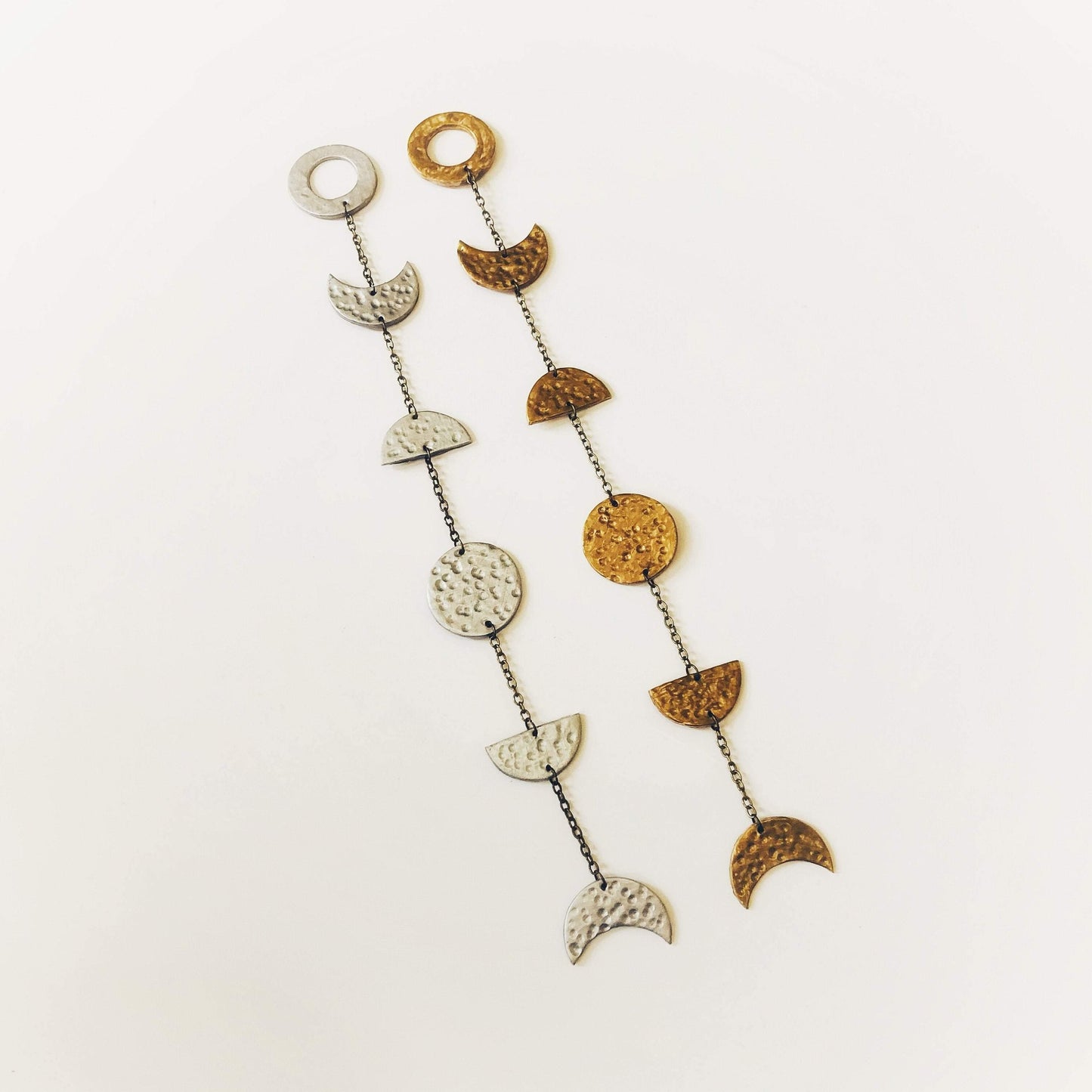 Silver Moon Phase Wall Hanging