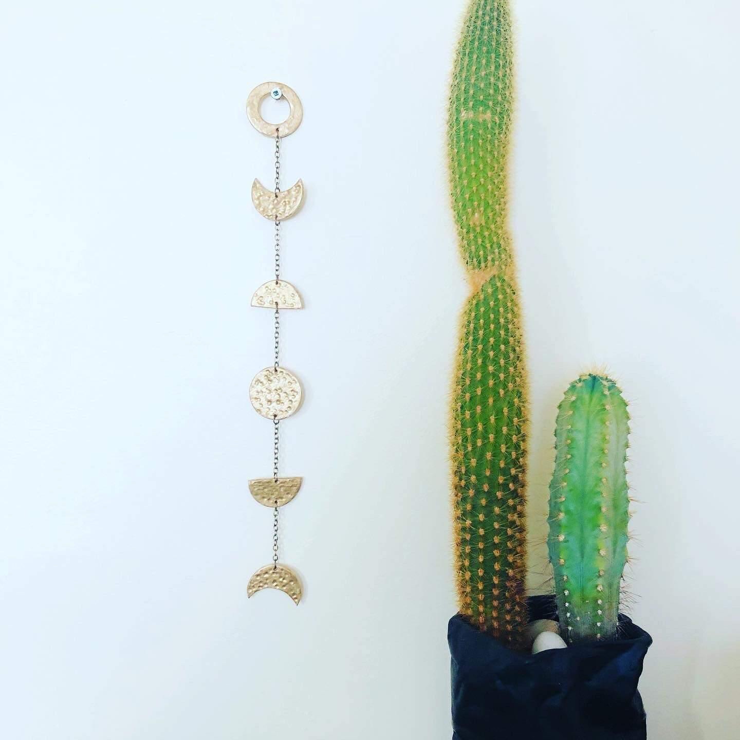 Silver Moon Phase Wall Hanging