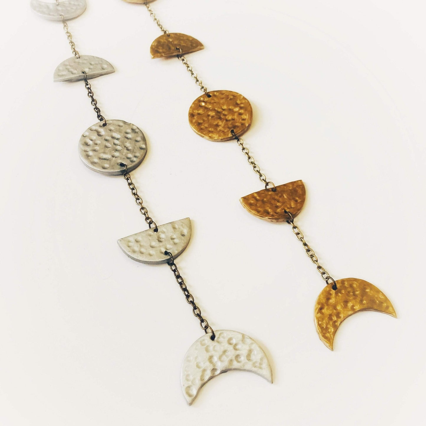 Silver Moon Phase Wall Hanging