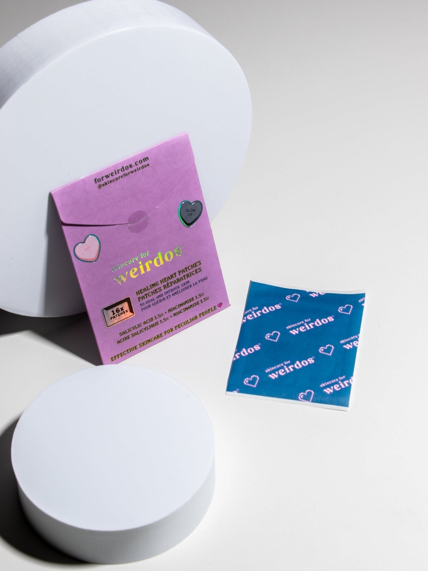 16 healing heart pimple patches