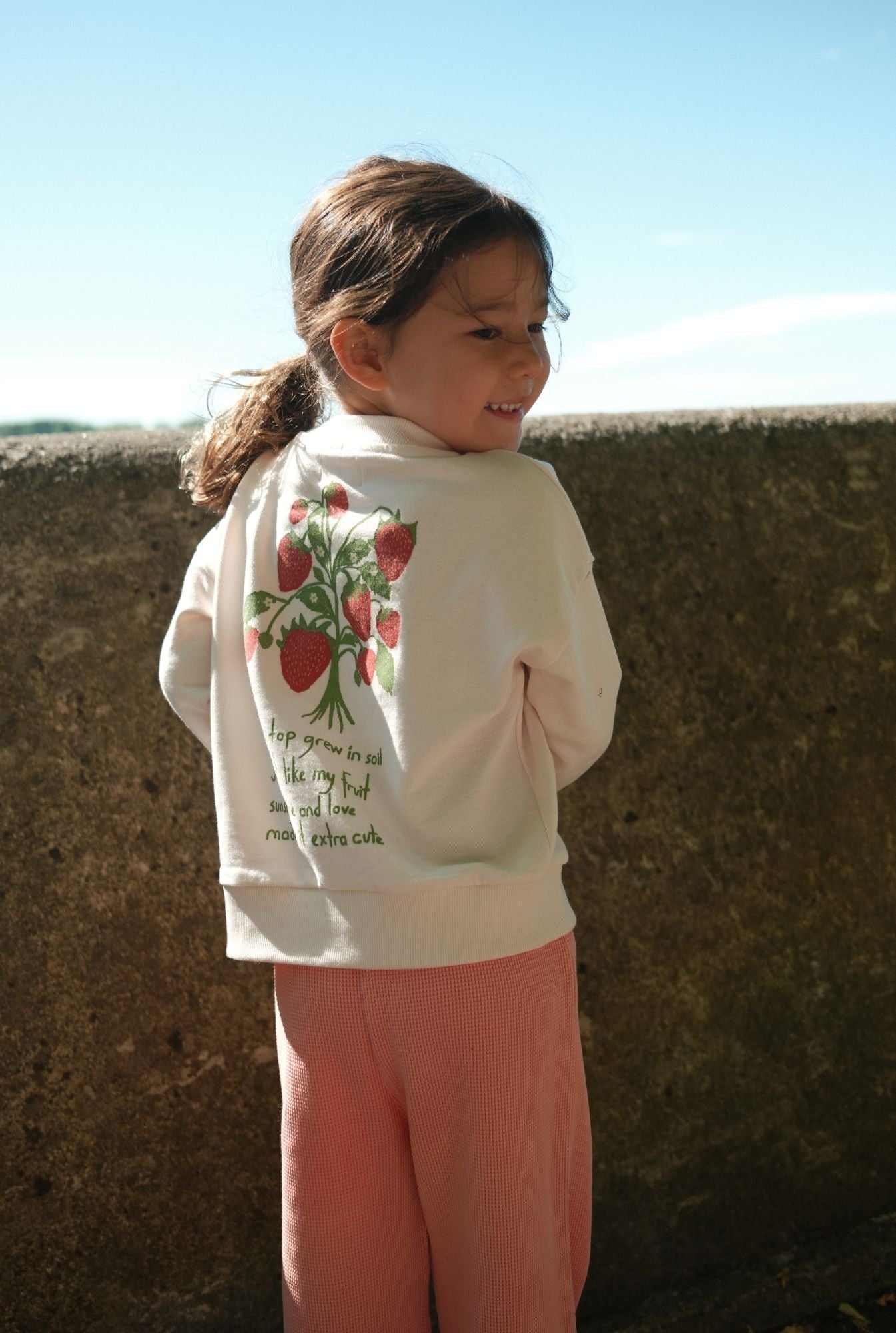 The Strawberry Crewneck - PETAL PINK