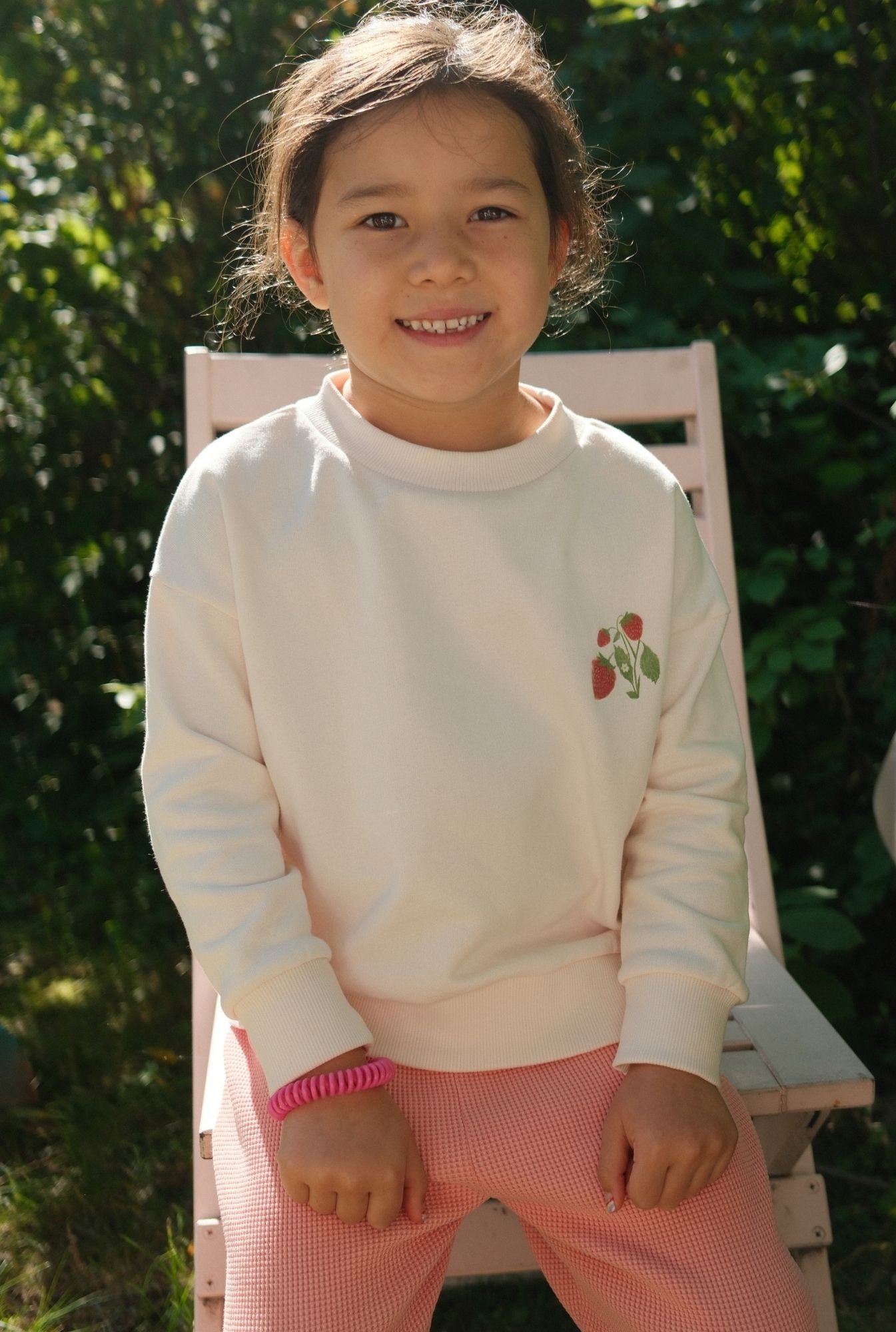 The Strawberry Crewneck - PETAL PINK