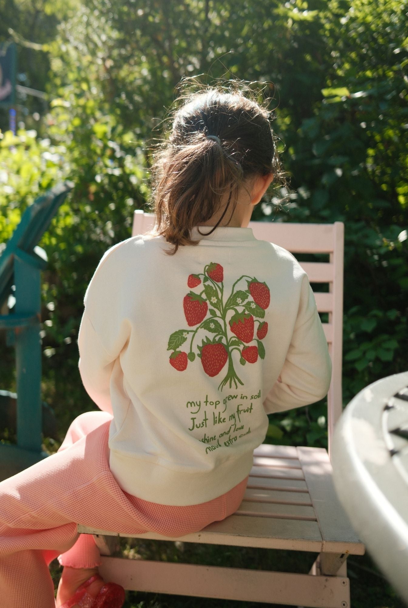 The Strawberry Crewneck - PETAL PINK