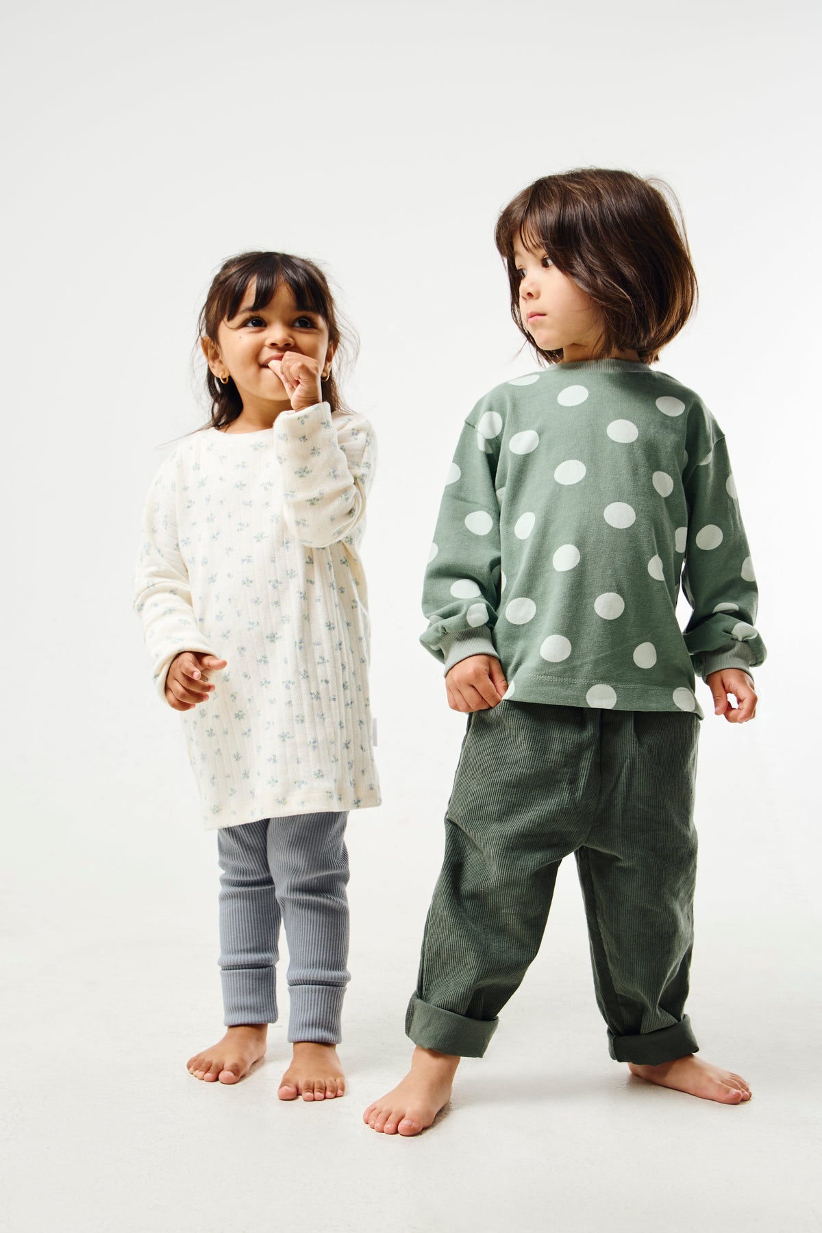 Grow With Me Shirt | Sage Green Dots
