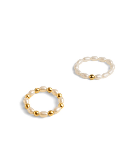 Bague ajustable en perle