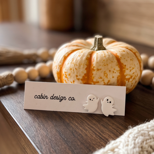Winking Ghost Stud Earrings